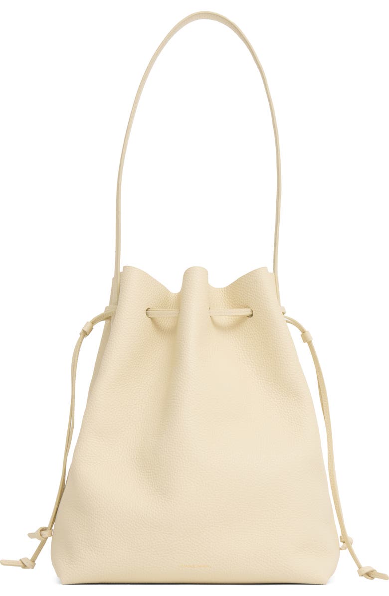 Mansur Gavriel Everyday Cabas Leather Drawstring Bucket Bag, Main, color, Jasmine