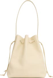 Mansur Gavriel Everyday Cabas Leather Drawstring Bucket Bag