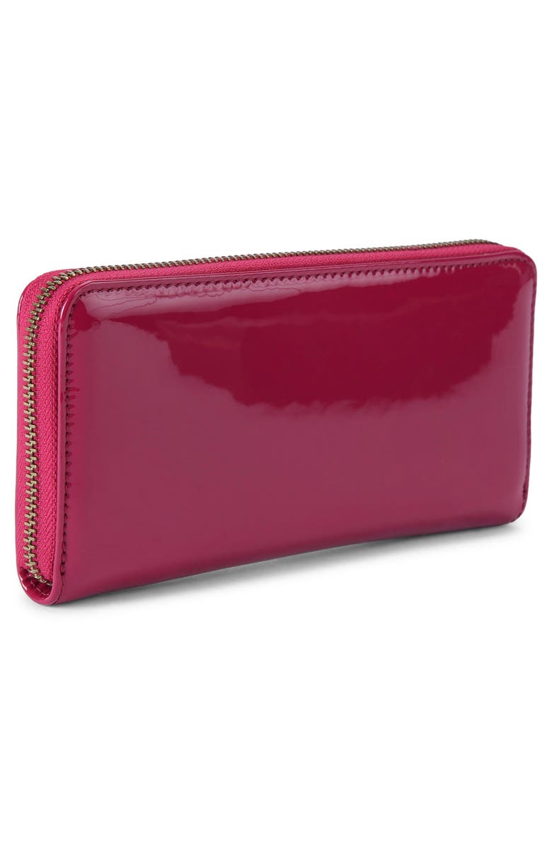 Kurt Geiger London Chelsea Zip Around Leather Wallet, Alternate, color, Bright Pink