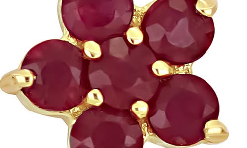 Bony Levy El Mar 18k Yellow Gold Ruby Flower Stud Earrings In Gold