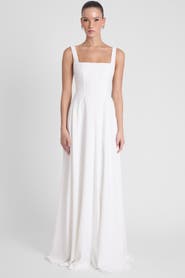 LEAU Siren Square Neck Corset Maxi Dress