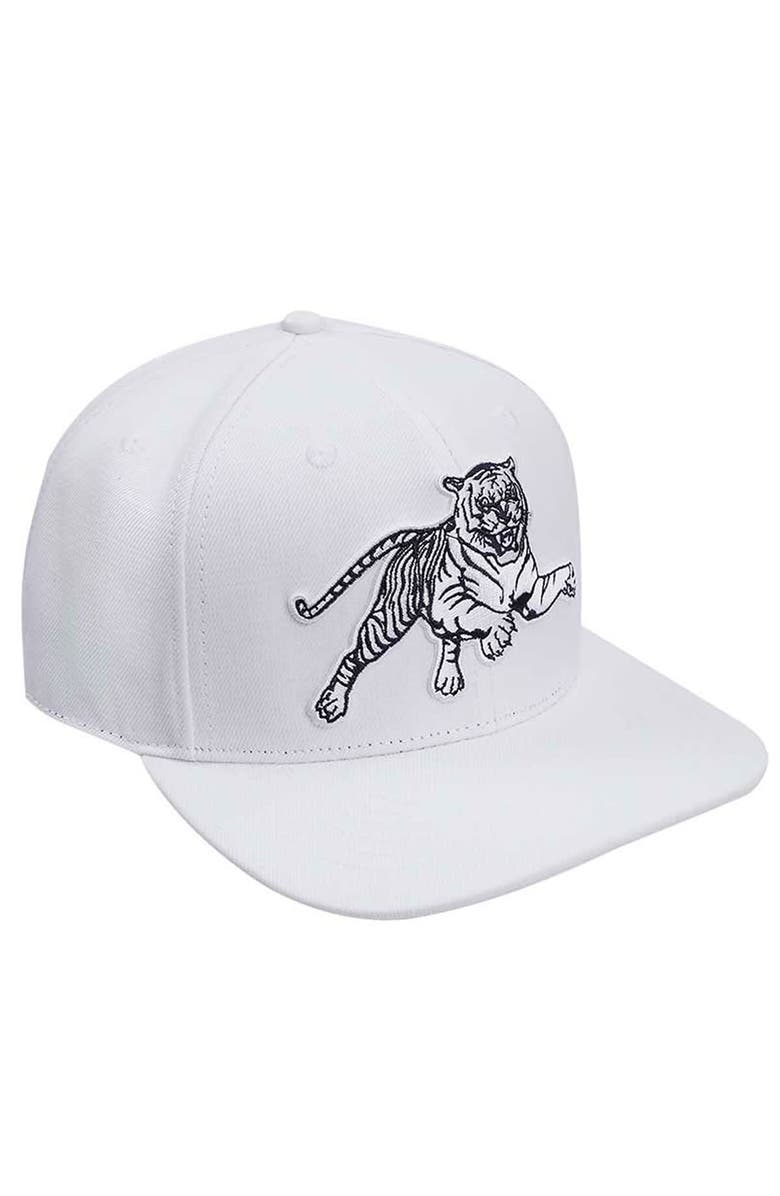 PRO STANDARD Men's Pro Standard White Jackson State Tigers Mascot Evergreen Wool Snapback Hat, Main, color,