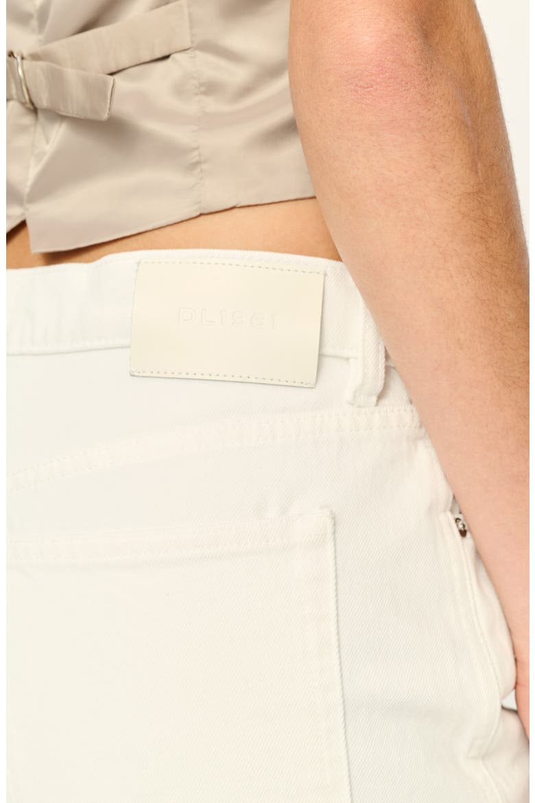 Drue Raw Hem Ankle Wide Leg Jeans, Alternate, color, WHITE
