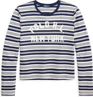 Polo Ralph Lauren Stripe Graphic Logo Cotton Jersey T-Shirt