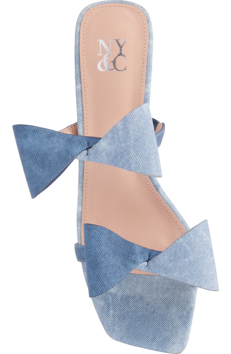 NEW YORK AND COMPANY Dalila Bow Slide Sandal, Alternate, color,