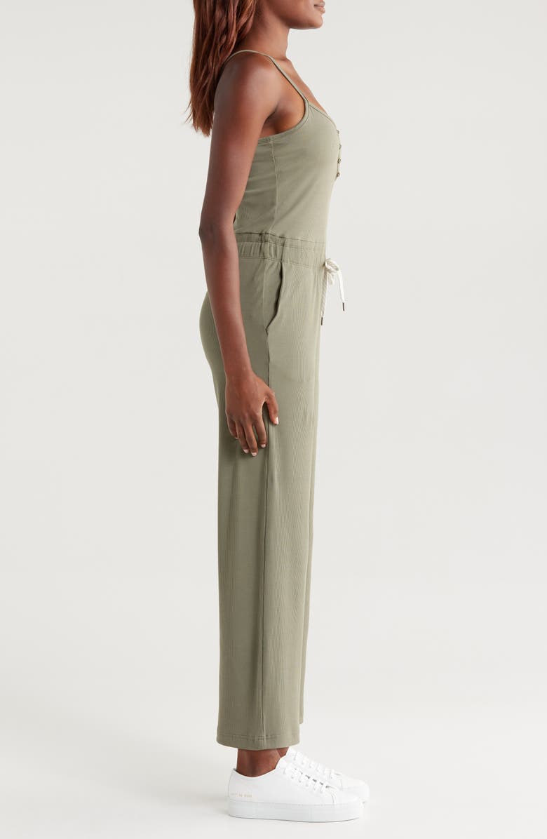 Vuori Pose Henley Jumpsuit, Alternate, color, Dark Metal