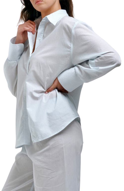 Andine Essen Lyon Stripe Cotton Button-up Pajama Top