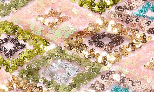 Edikted Naama Diamond Sequin Low Rise Miniskirt In Multi