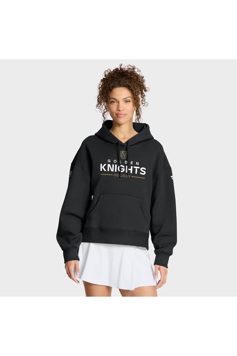 Women's Fanatics Black Vegas Golden Knights Authentic Pro Primary Pullover Hoodie, Main, color, Black