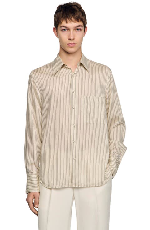 Striped loose-fit shirt