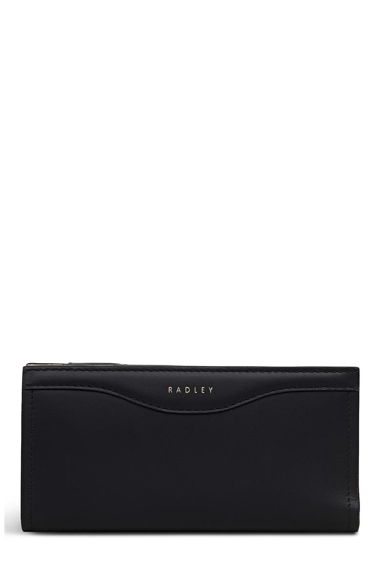 Albany Avenue Large Bifold Leather Wallet, Main, color, BLACK