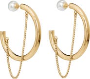 Kate Spade New York chain reaction hoop earrings
