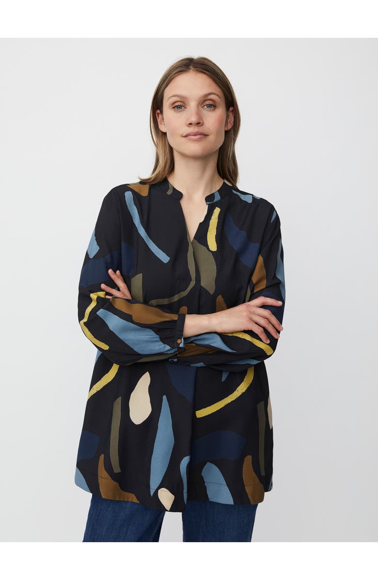 Masai Copenhagen MaGenevra Long Sleeve V-Neck Tunic, Main, color, Proven Blue