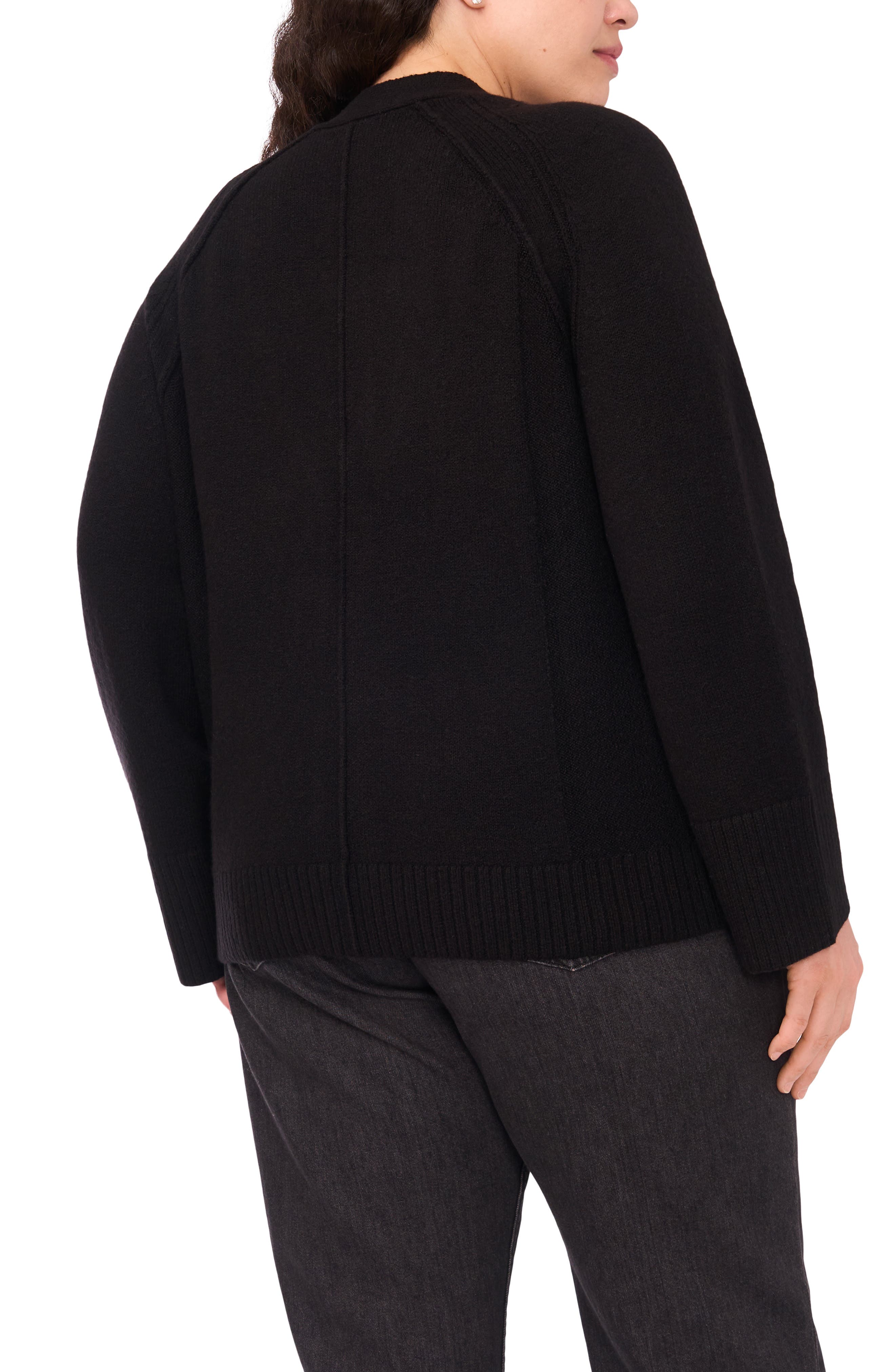 Raglan Sleeve V-Neck Cardigan - image 2