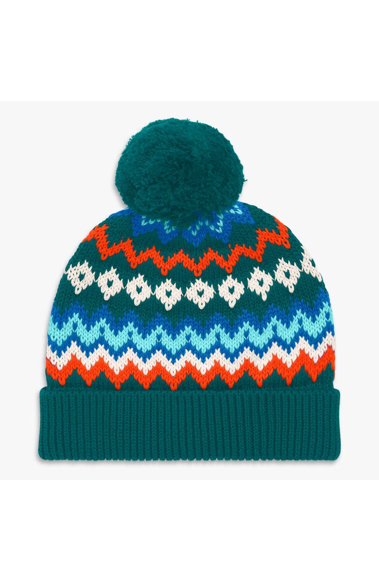 Primary Baby Fair Isle Beanie, Main, color, Spruce Rainbow Fairisle