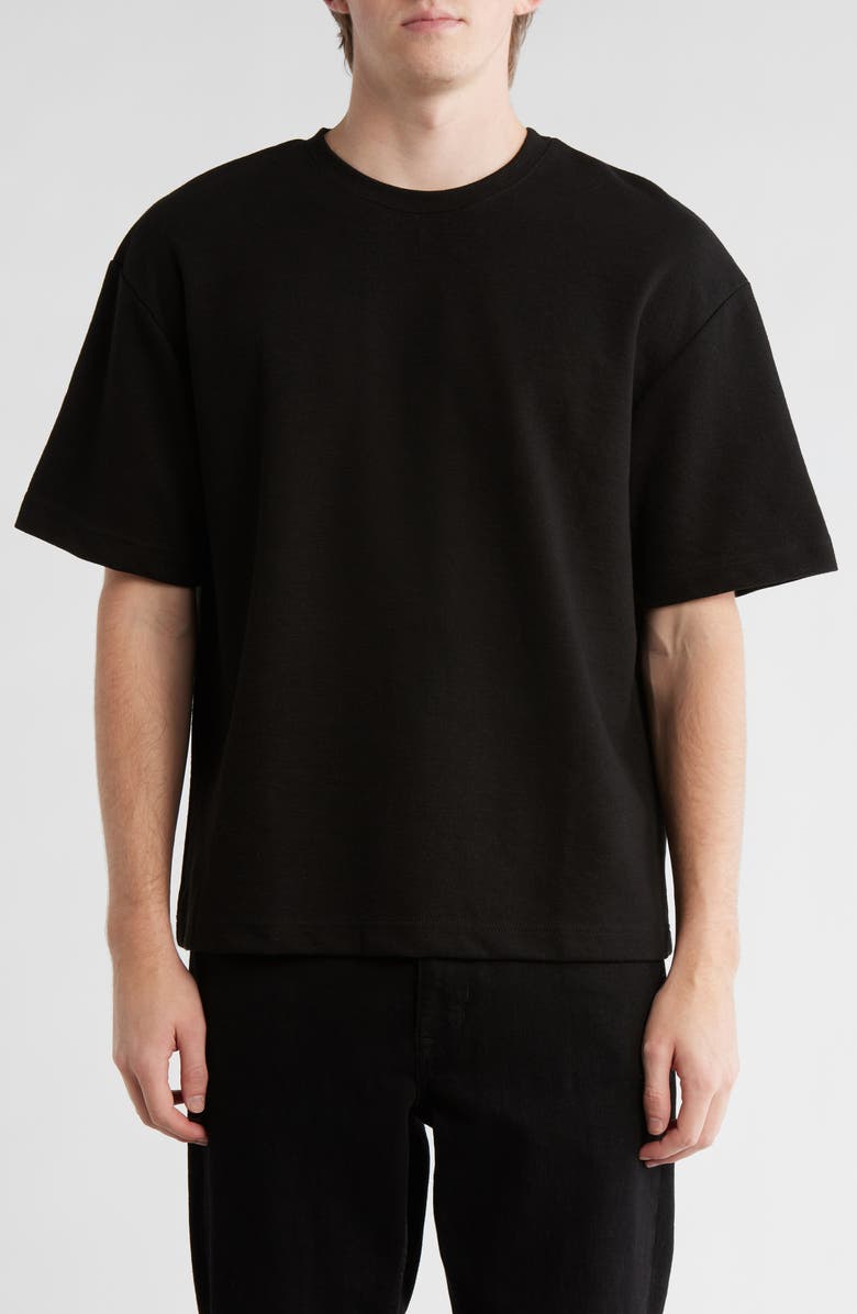 DENIM AND FLOWER Relaxed Fit Crewneck T-Shirt, Main, color, Black