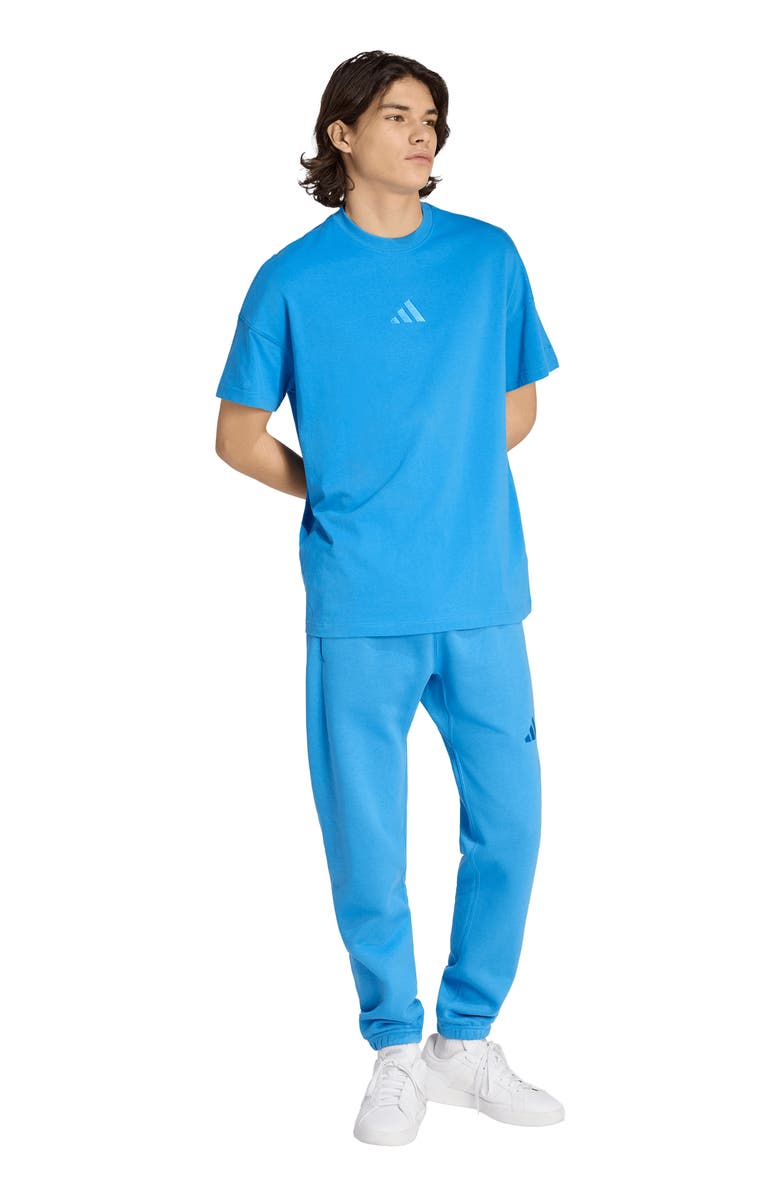 adidas ALL SZN Fleece Regular Tapered Pants, Alternate, color, Ray Blue