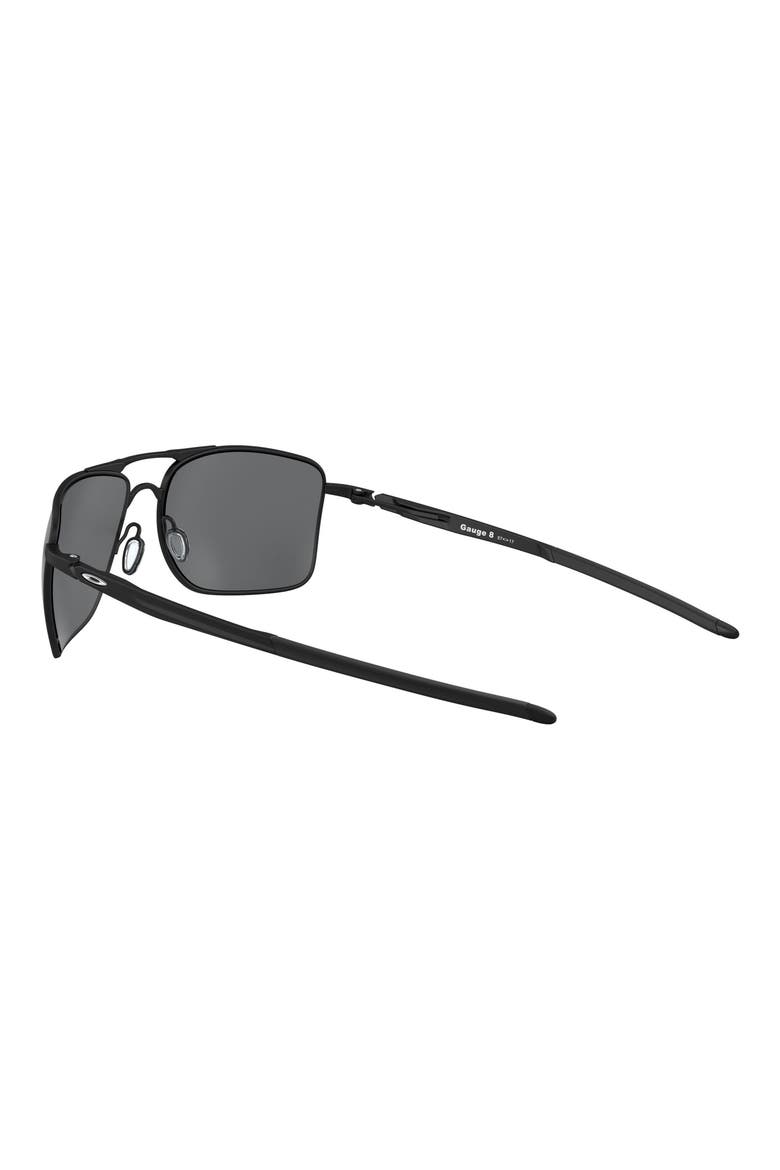 Gauge 8 62mm Oversize Prizm™ Polarized Pilot Sunglasses, Alternate, color, MATTE BLACK/ PRIZM BLACK