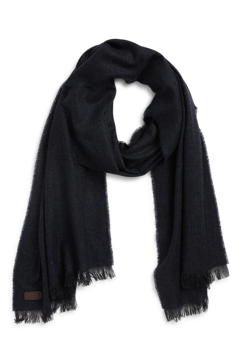 Textured Cashmere Scarf, Main, color, NAVY