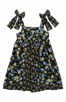 Kids' Floral Bow Strap Sundress