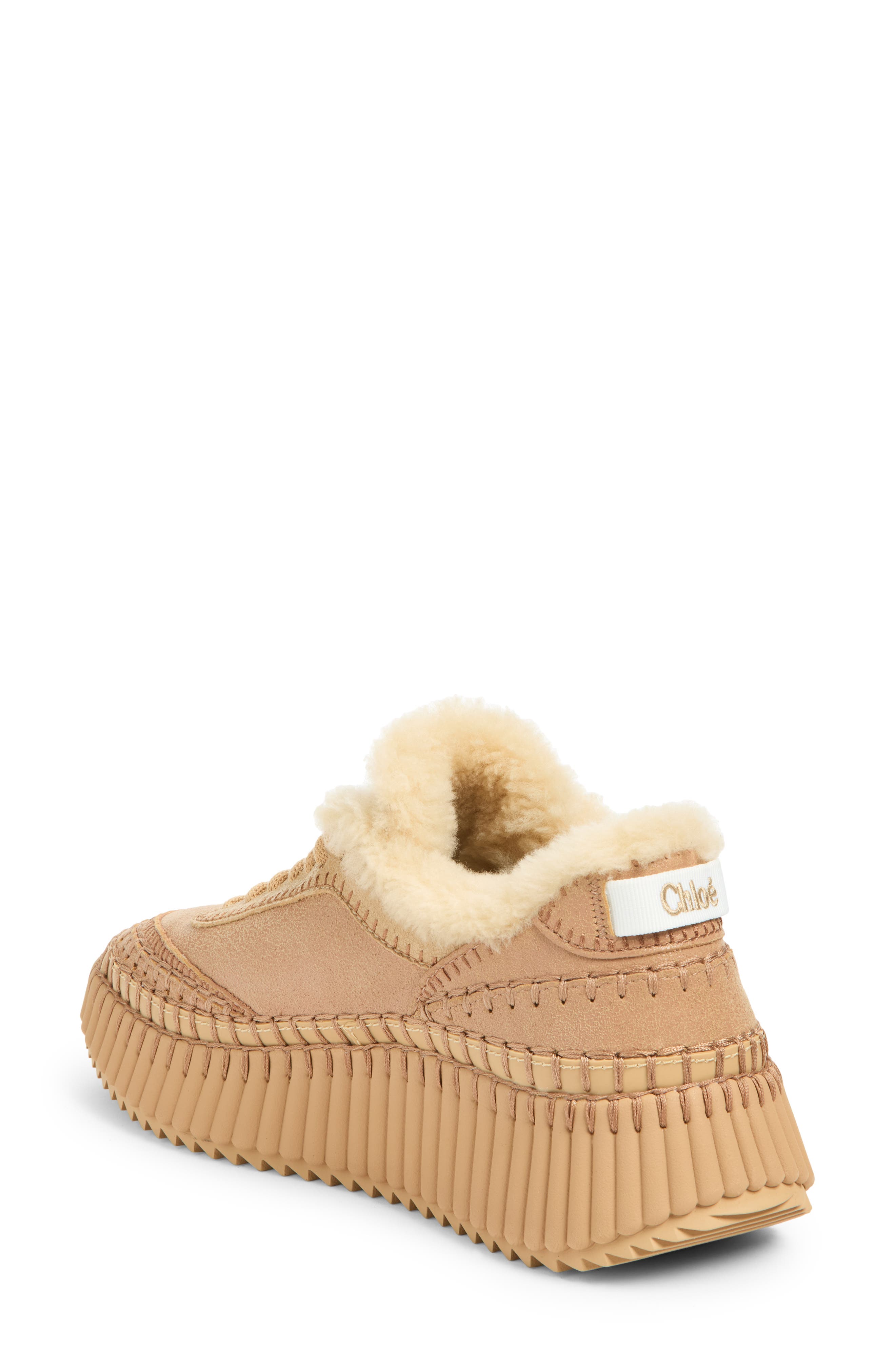 Nama Genuine Shearling Lined Sneaker, Alternate, color, AUTHENTIC BROWN