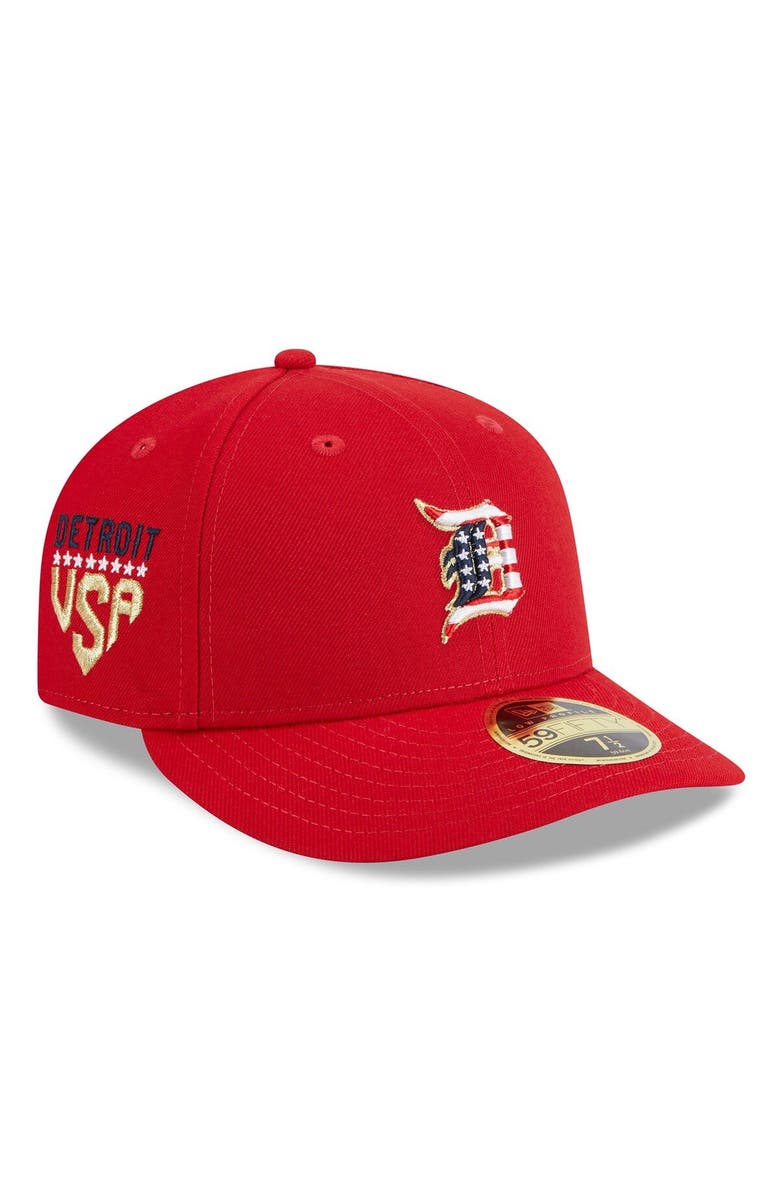 New Era Men's New Era Red Detroit Tigers 2023 Fourth of July Low Profile 59FIFTY Fitted Hat, Main, color, Red
