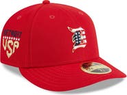 New Era Men's New Era  Red Detroit Tigers 2023 Fourth of July Low Profile 59FIFTY Fitted Hat