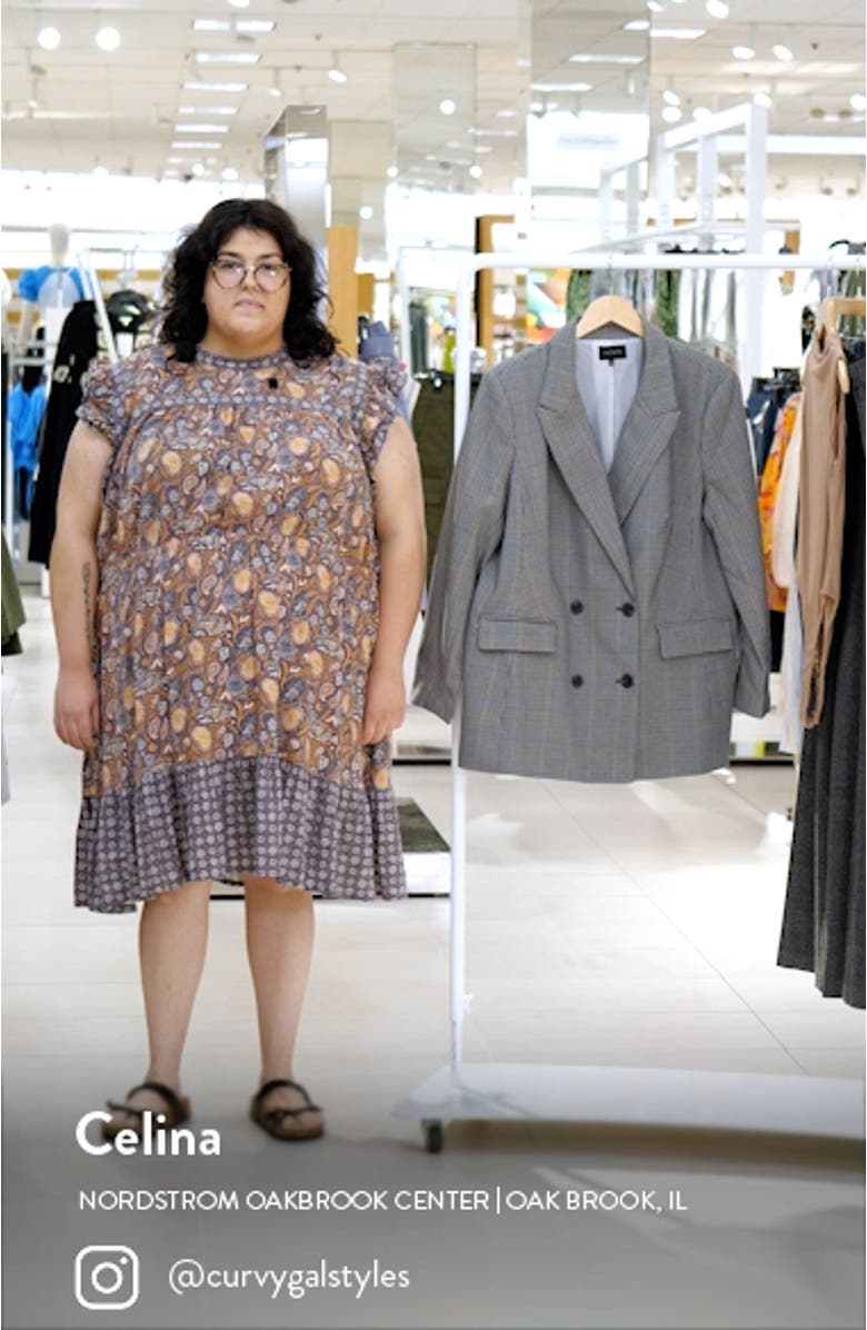 Plaid Double Breasted Blazer, sales video thumbnail