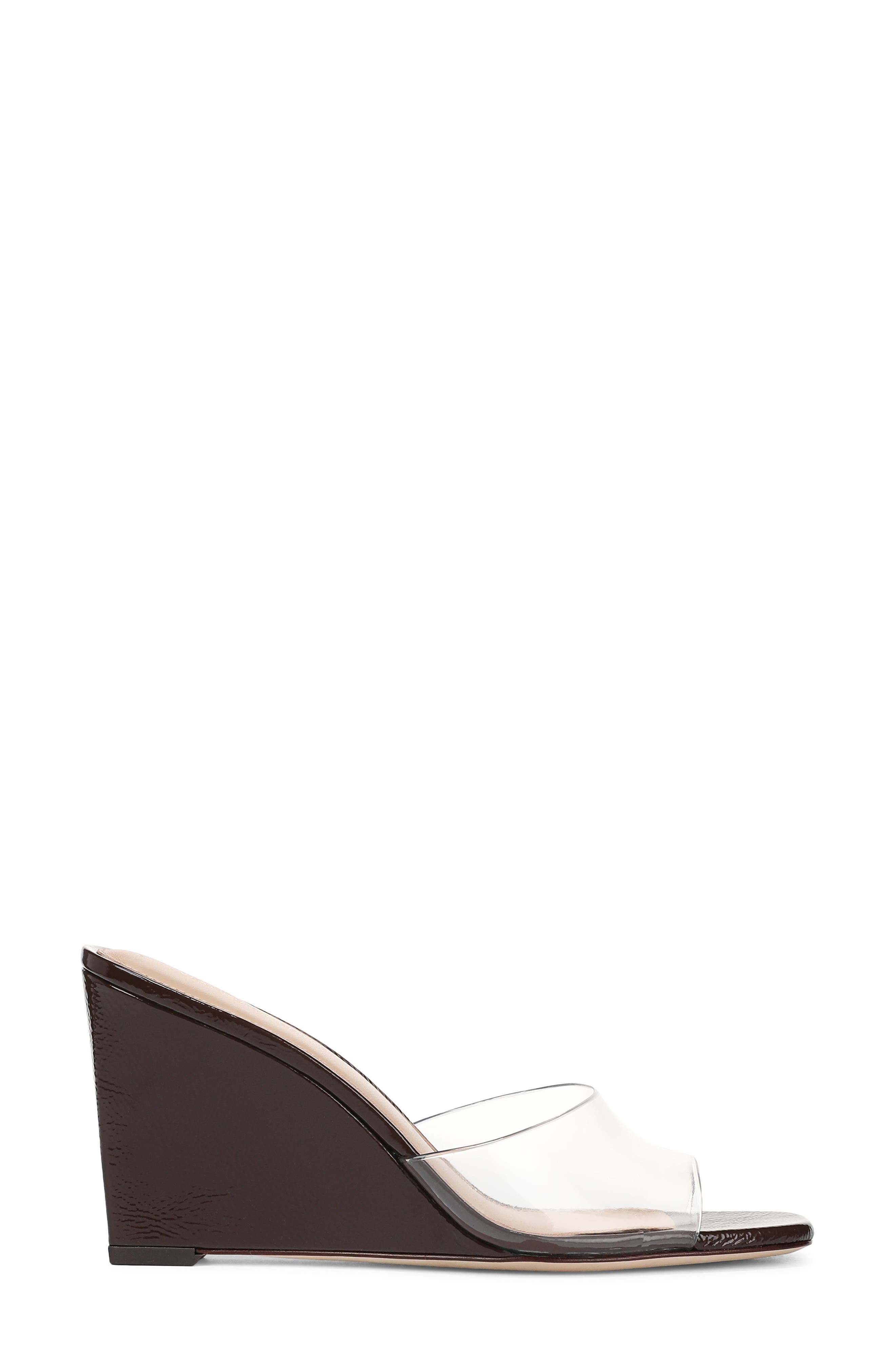 Asha Wedge Sandal, Alternate, color, CLEAR/ MOCHA