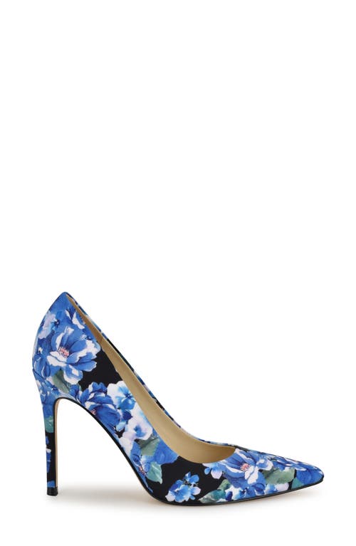 Nine West Fresh Pump In Dark Blue Floral