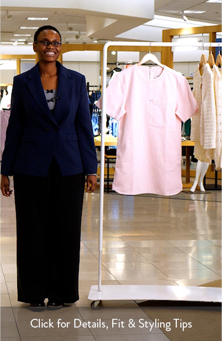 Remi Short Sleeve Woven Cotton Minidress, sales video thumbnail