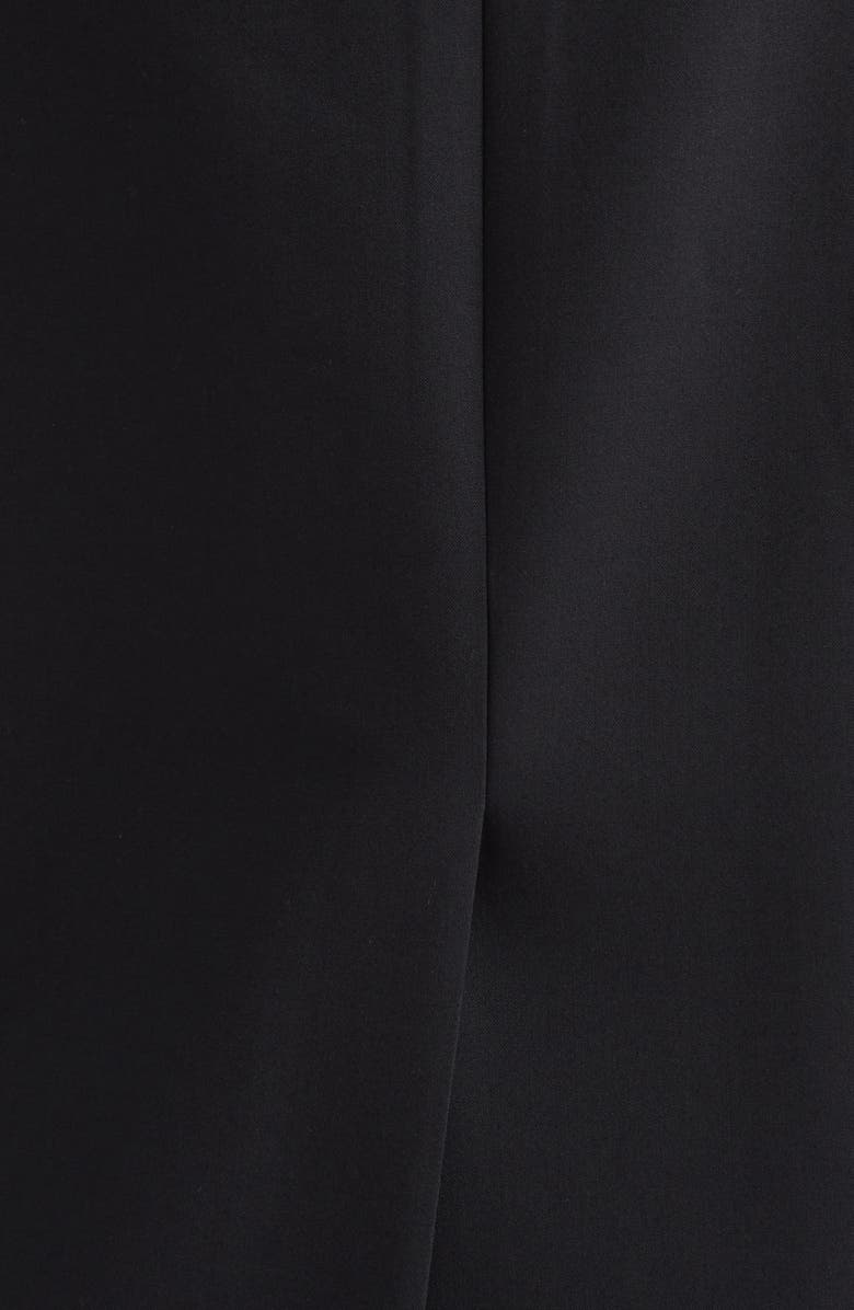 Oscar de la Renta Brooch Embroidered Sleeveless Cocktail Dress, Alternate, color, Black