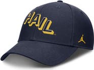 Jordan Brand Men's Jordan Brand Navy Michigan Wolverines Slanted Primetime Rise Performance Adjustable Hat