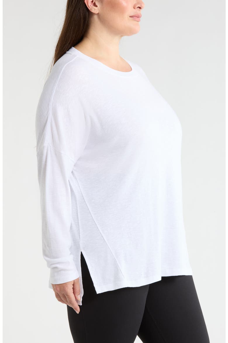Ease Up Rib Oversize T-Shirt, Alternate, color, WHITE