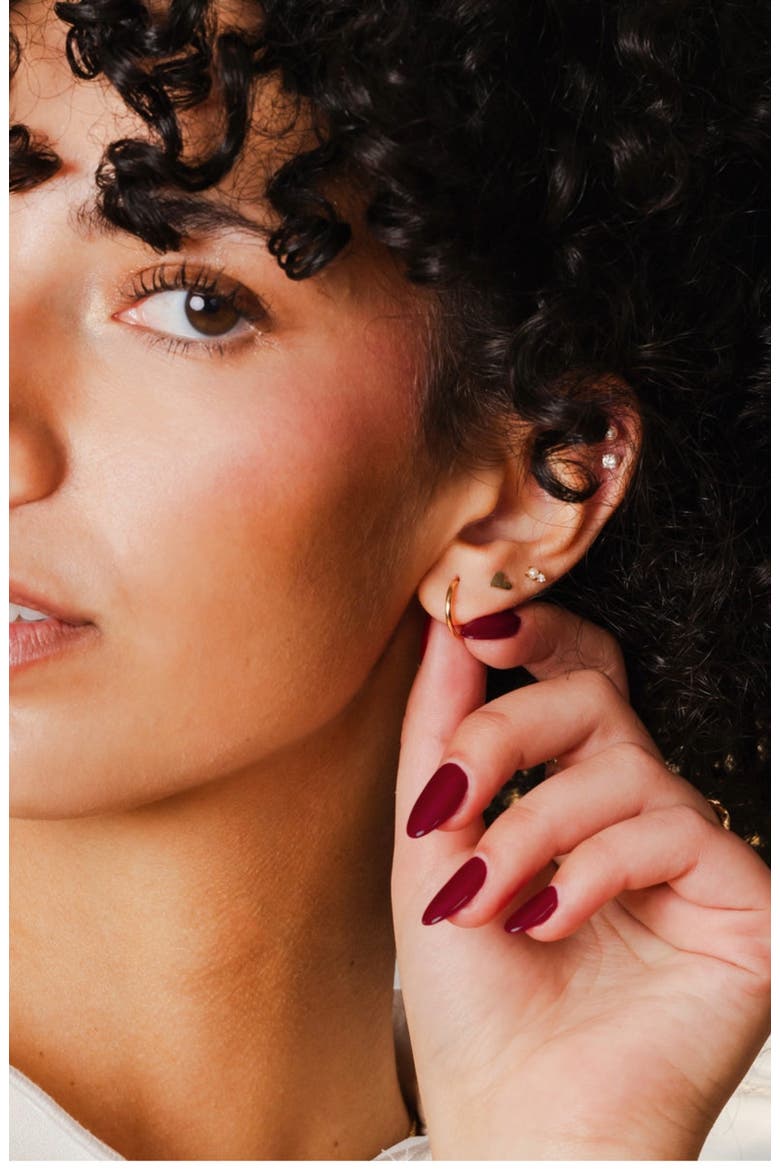 14K Live In Hoop Earrings, Alternate, color, 14k Solid Gold
