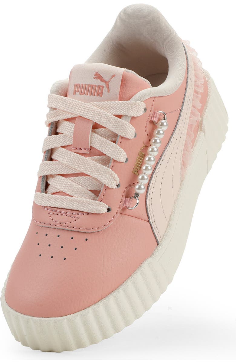 PUMA Kids' Carina 3.0 Nu Romantic Low Top Sneaker, Alternate, color, Rosy Outlook/ Jasmine Flower