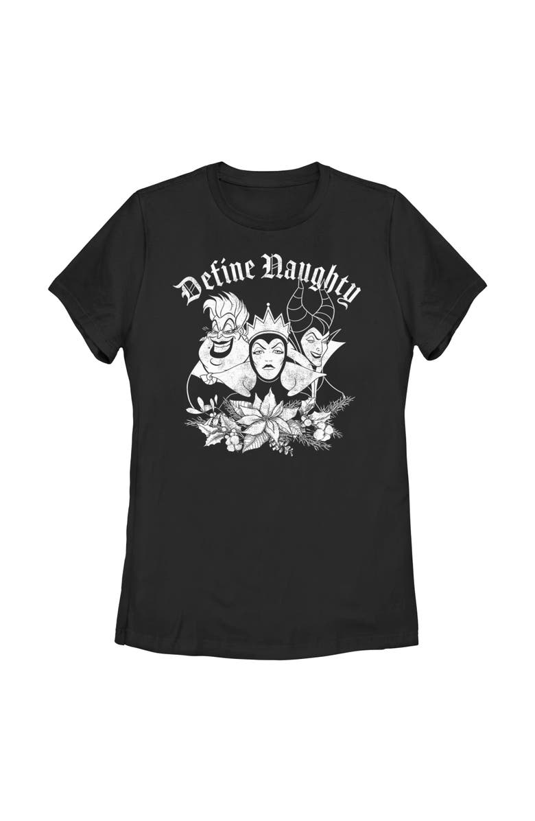 Disney Women's Disney Villains Define Naughty Graphic T-Shirt, Main, color, Black
