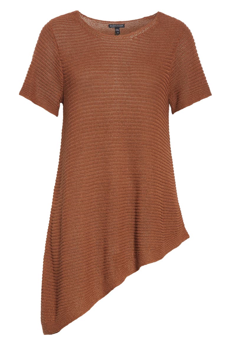 Asymmetrical Tunic, Alternate, color, NUTMEG