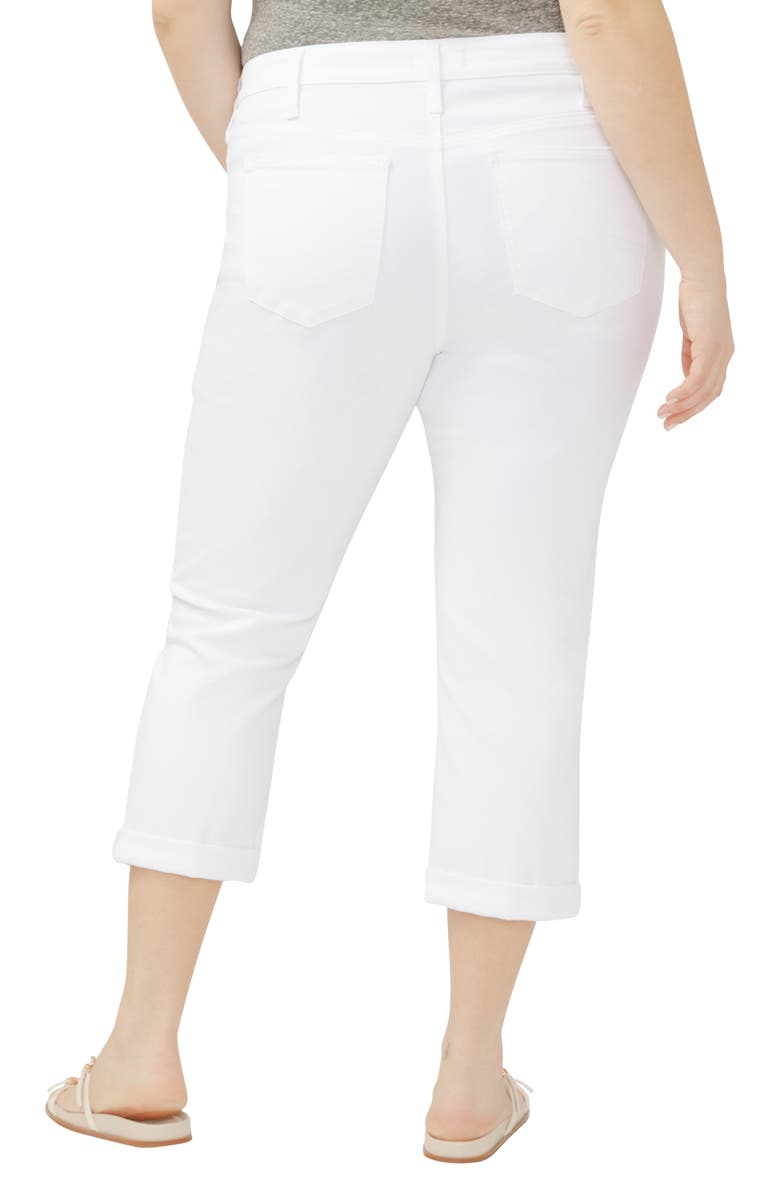 Silver Jeans Co. Elyse Curvy Mid Rise Capri Jeans, Alternate, color, White