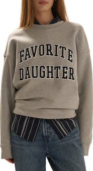 Favorite Daughter The Embroidery Collegiate Graphic Sweatshirt