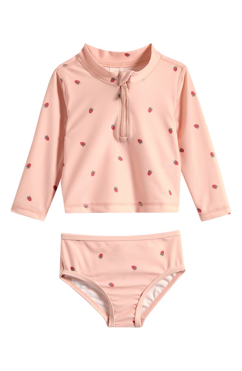 Little Planet Two-Piece Rashguard Swimsuit, Main, color, Lp Pink Floral
