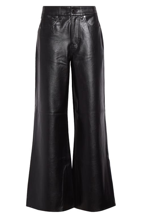 Veronica Beard Kasey Faux Leather Wide Leg Pants In Black