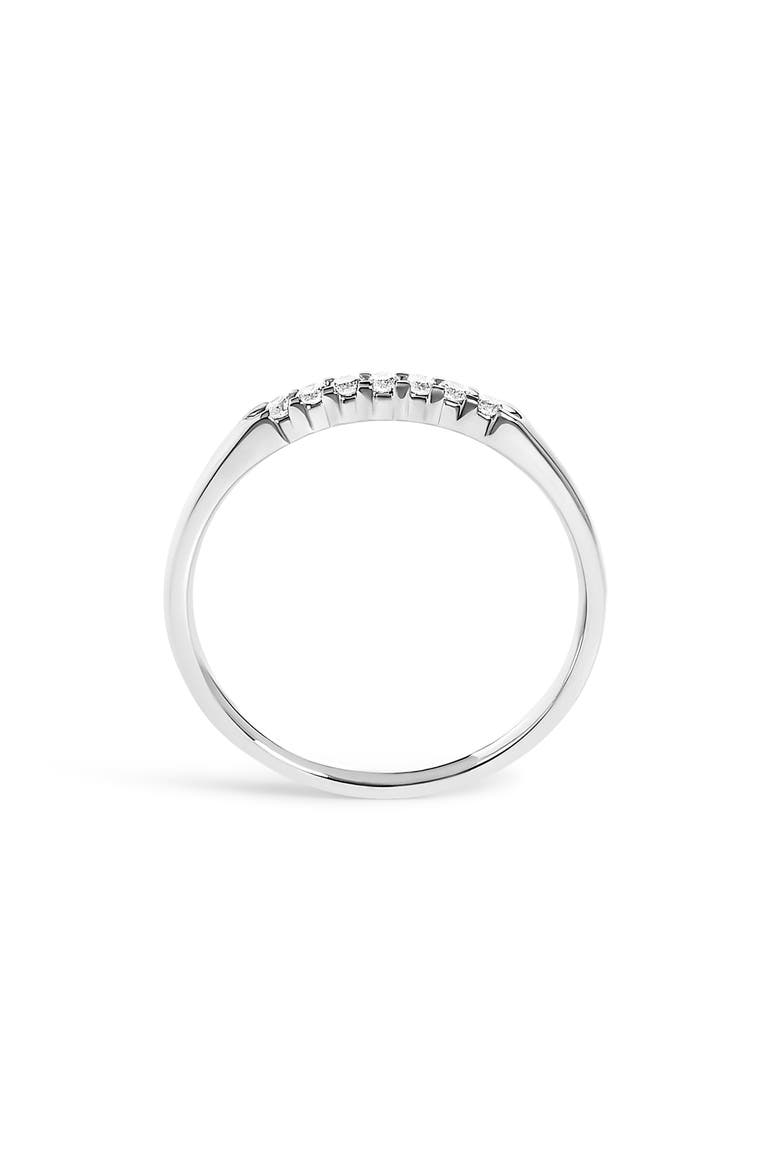 14K Gold 1/10 Ctw Diamond 7 Stone Band Ring, Alternate, color, White Gold