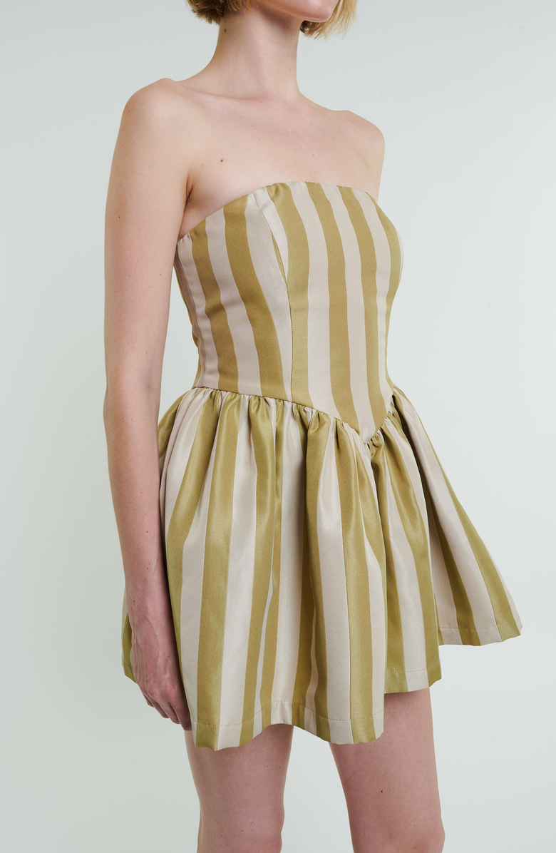 Madeline Marie Roxanne Mini Dress, Alternate, color, Sage Stripe