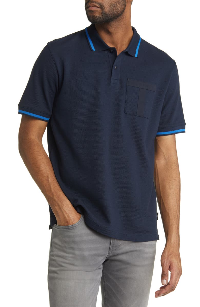 Ted Baker London Wayfar Tipped Pocket Polo, Main, color,