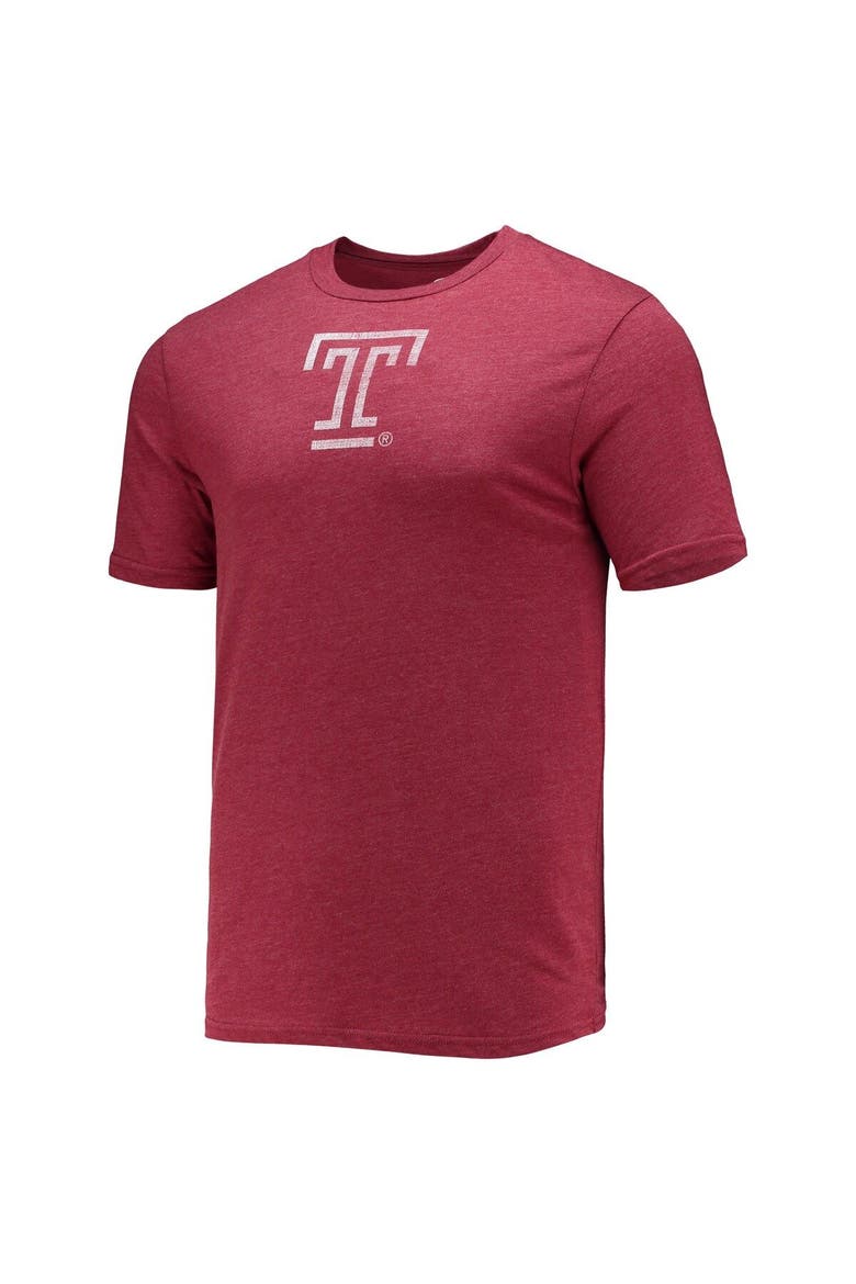 Men's Concepts Sport Heathered Charcoal/Cherry Temple Owls Meter T-Shirt & Pants Sleep Set, Alternate, color, Heather Charcoal