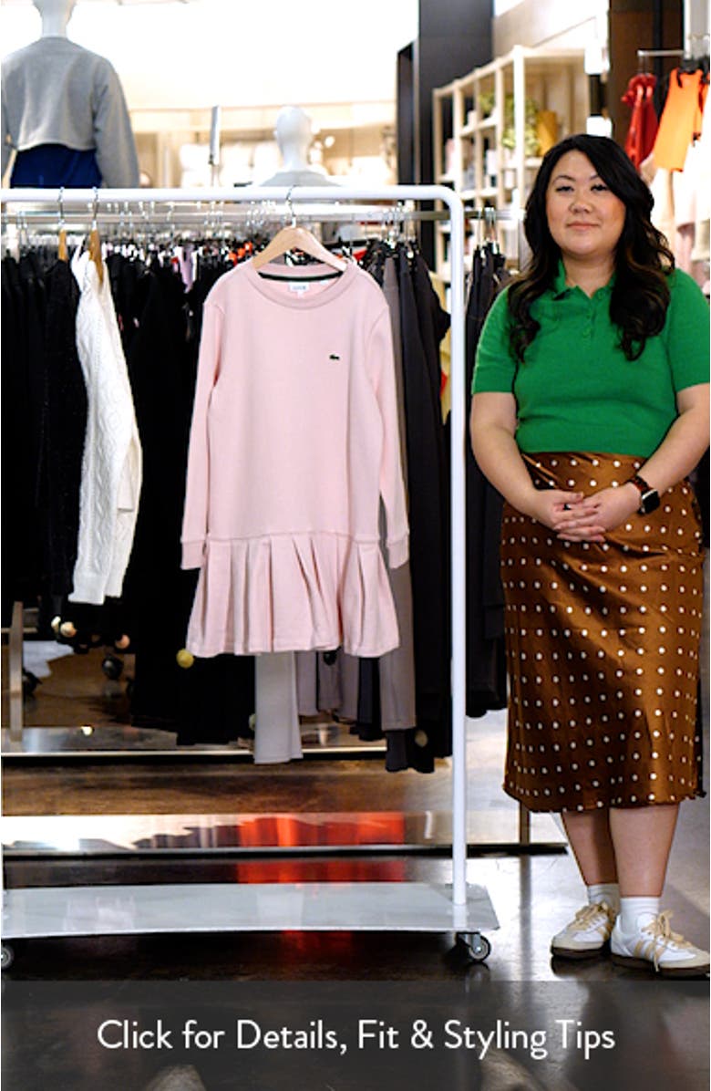 Kids' Long Sleeve French Terry Dress, sales video thumbnail