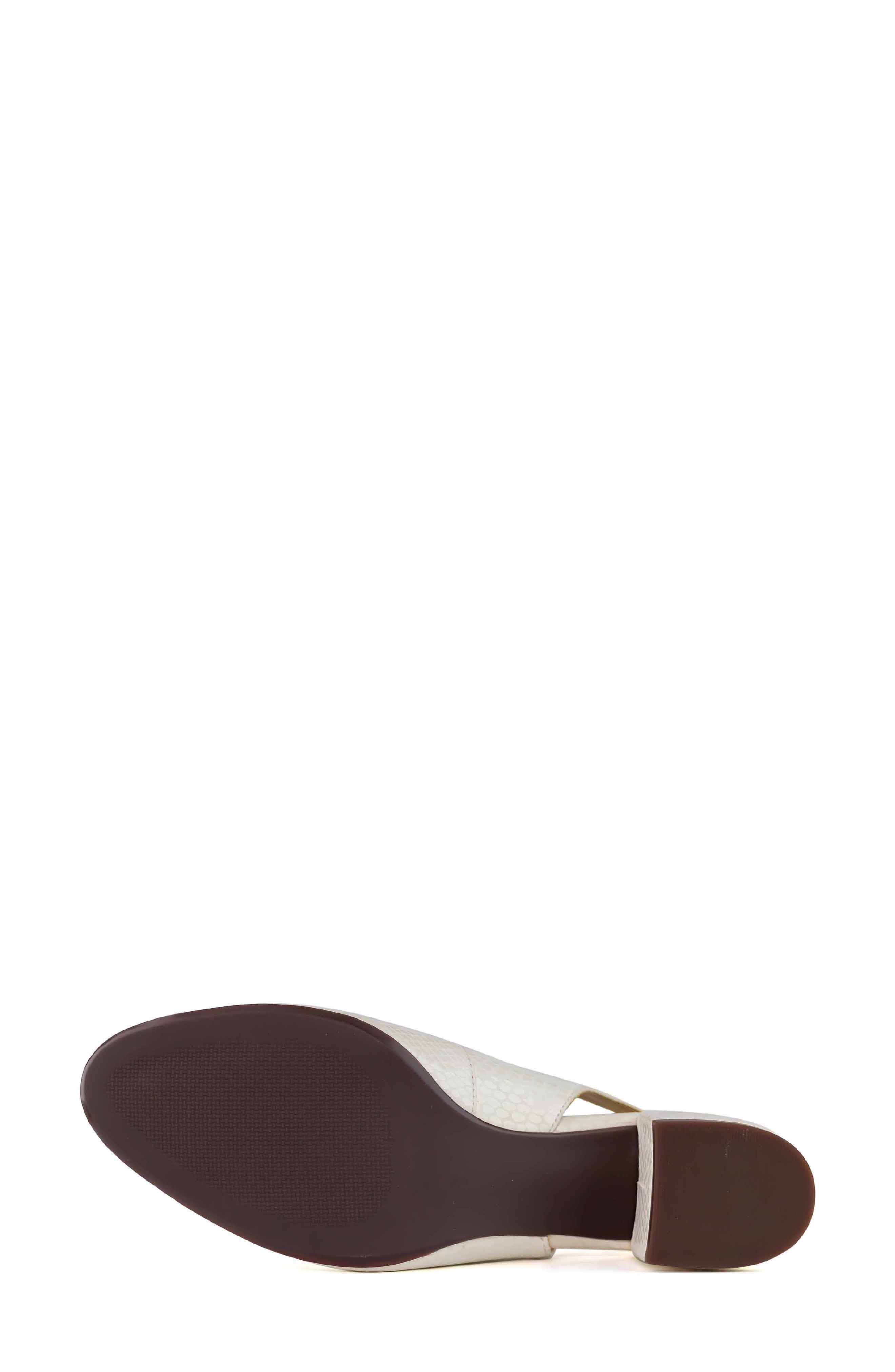 Broad St Slingback Leather Pump, Alternate, color, WHITE SNAKE