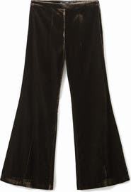 MANGO Velvet Flare Leg Pants