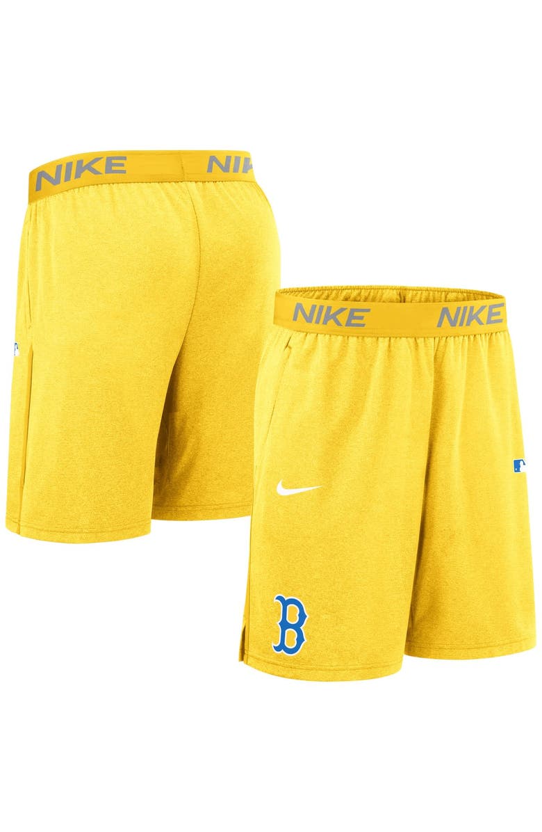 Nike Men's Nike  Gold Boston Red Sox Authentic Collection City Connect Performance Knit Shorts, Main, color, 